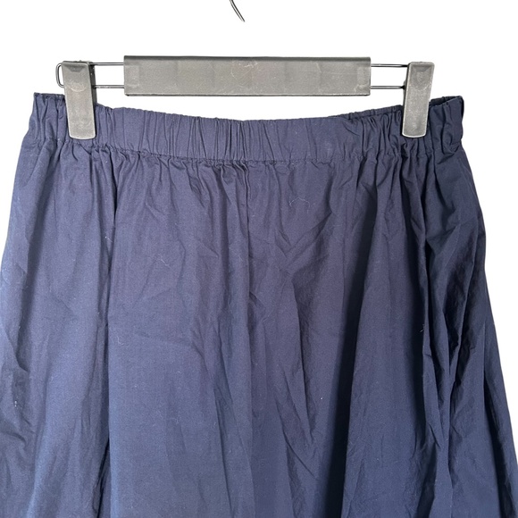 Quince 100% Organic Cotton Poplin A-line Maxi Skirt Size XS Color Navy - Picture 3 of 7